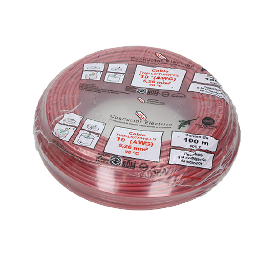 CABLE THW 10 ROJO IUSA (BOLSA) 100 MTS Tubflex