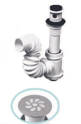 CESPOL P/LAVABO TAPA ACERO INOXIDABLE Tubflex